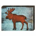 Clean Choice Vintage Moose Art on Board Wall Decor CL2959976